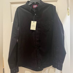 Untuckit Shirt, Black Corduroy Medium Slim